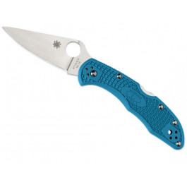   Spyderco Delica 4 Flat Ground Blue (C11FPBL)