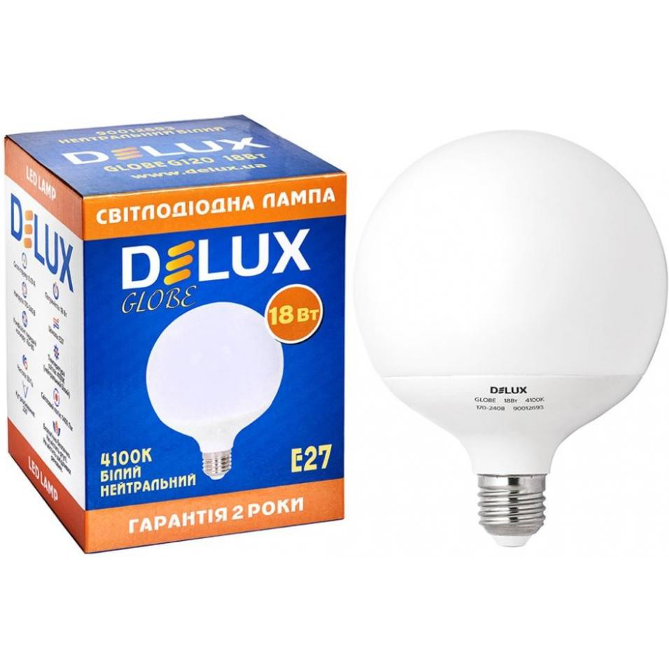 DeLux LED Globe G120 18W 4100K 220В E27 (90012693) - зображення 1