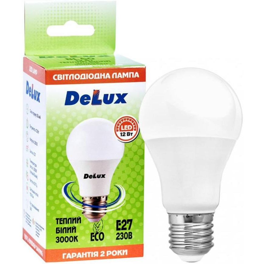 DeLux LED BL 60 12W 3000K 220В E27 (90011749) - зображення 1