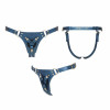 Strap-On-Me Leatherette Harness Generous - One Size - Blue (SX0673) - зображення 3