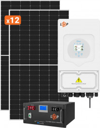   LogicPower СЕС Преміум Deye 6kW АКБ 6kWh LiFePO4 100 Ah (31251)