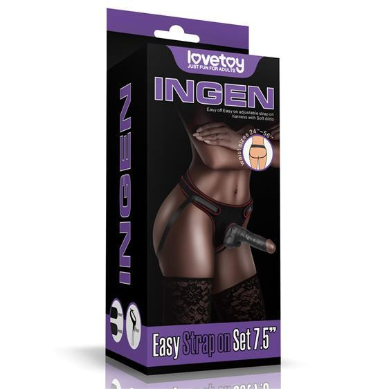 LoveToy Ingen Easy Strap-On Set 7.5" Black (6452LVTOY965) - зображення 1