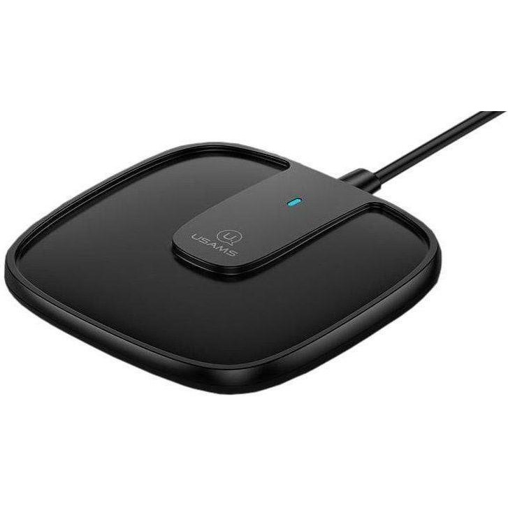 USAMS US-CD153 Ultra-thin Magnetic Fast Wireless Charger With Cable Black (CD153DZ01) - зображення 1