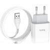 Hoco C73A Glorious 2USB 2.4A White + Lightning - зображення 2