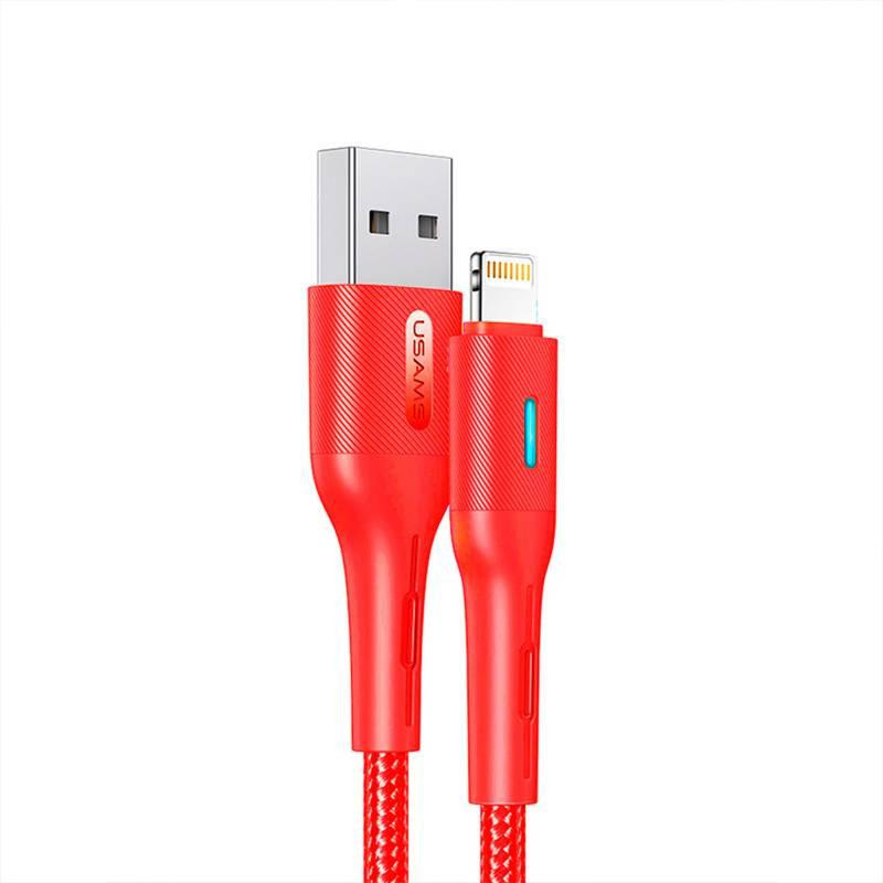 USAMS US-SJ424 USB Type-A to Lightning 0.6m Red (SJ424USB02) - зображення 1