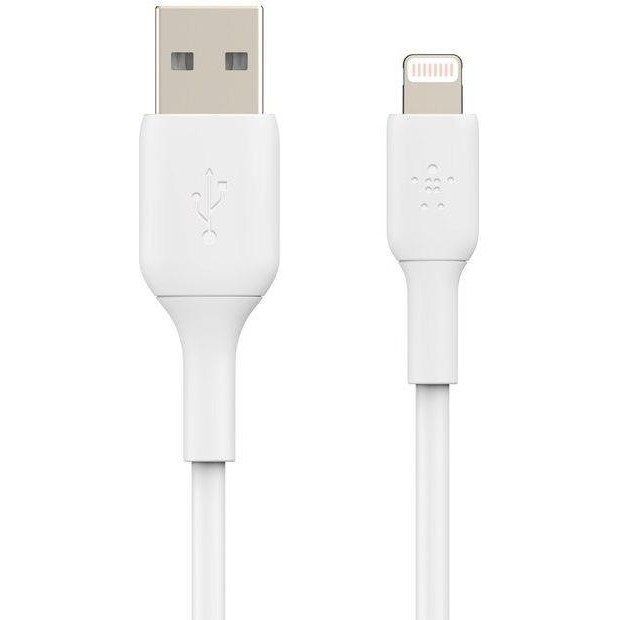 Belkin PVC USB to Lightning 0.15m White (CAA001BT0MWH) - зображення 1