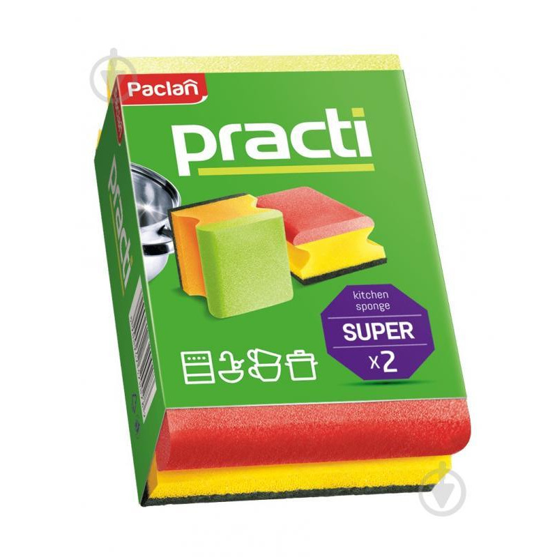 Paclan Губка кухонна  Practi, 2 шт. (5900942320028) - зображення 1