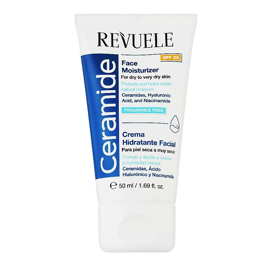 Revuele Зволожуючий крем для обличчя  Ceramide Face Moisturizer SPF25 50 мл (5060565105478) - зображення 1