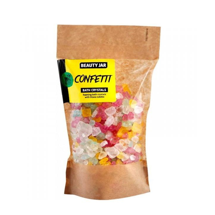 Beauty Jar Пенистые кристаллы для ванны  Confetti с конфетти и литсея кубеба 600 г (4751030831961) - зображення 1