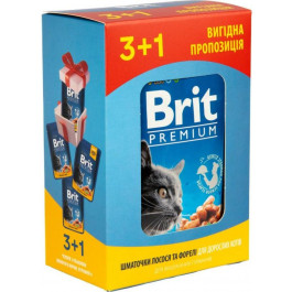   Brit Premium с лососем и форелью 100 г (8595602505999)