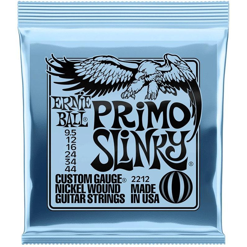 Ernie Ball Струны для электрогитары P02212 Primo Slinky Nickel Wound 9.5/44 - зображення 1