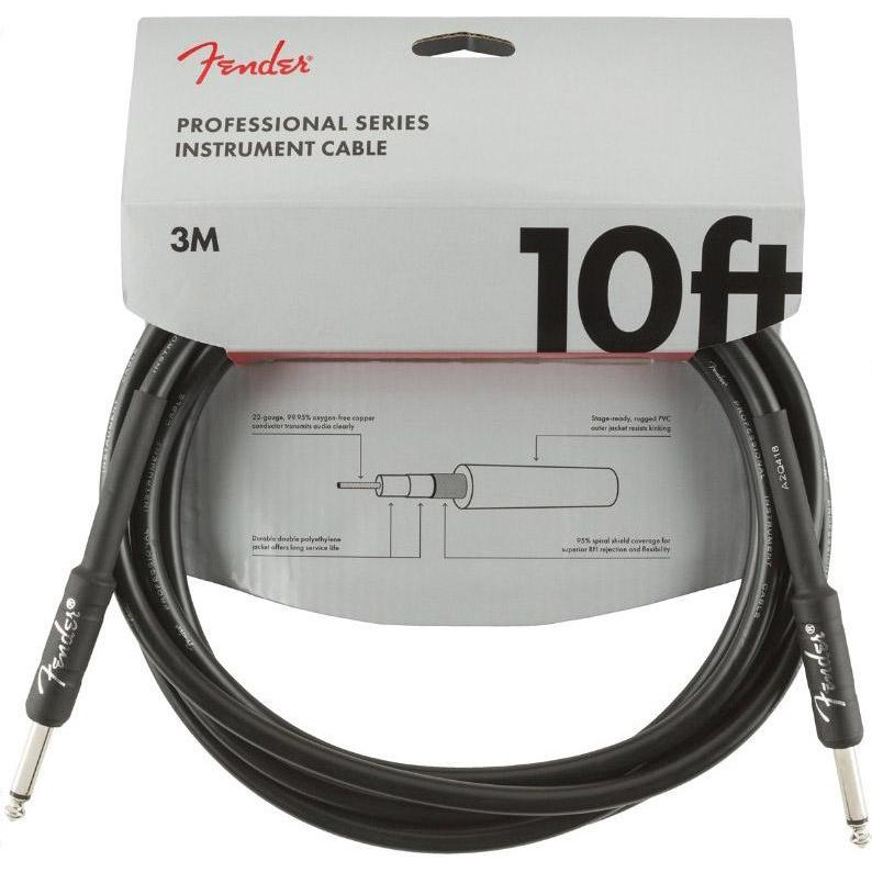 Fender Cable Professional Series 10' Black (228458) - зображення 1