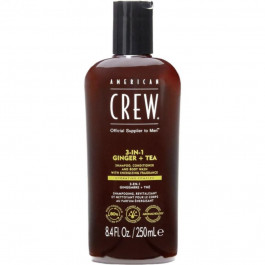   American Crew Шампунь  Energizing Shampoo, Conditioner and Body wash Ginger Tea 450мл