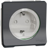 Schneider Electric Mureva Styl с заземлением и шторками IP55 черный (MUR36134) - зображення 1