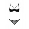 Passion MARINA SET WITH OPEN BRA black XXL/XXXL (SO9737) - зображення 3