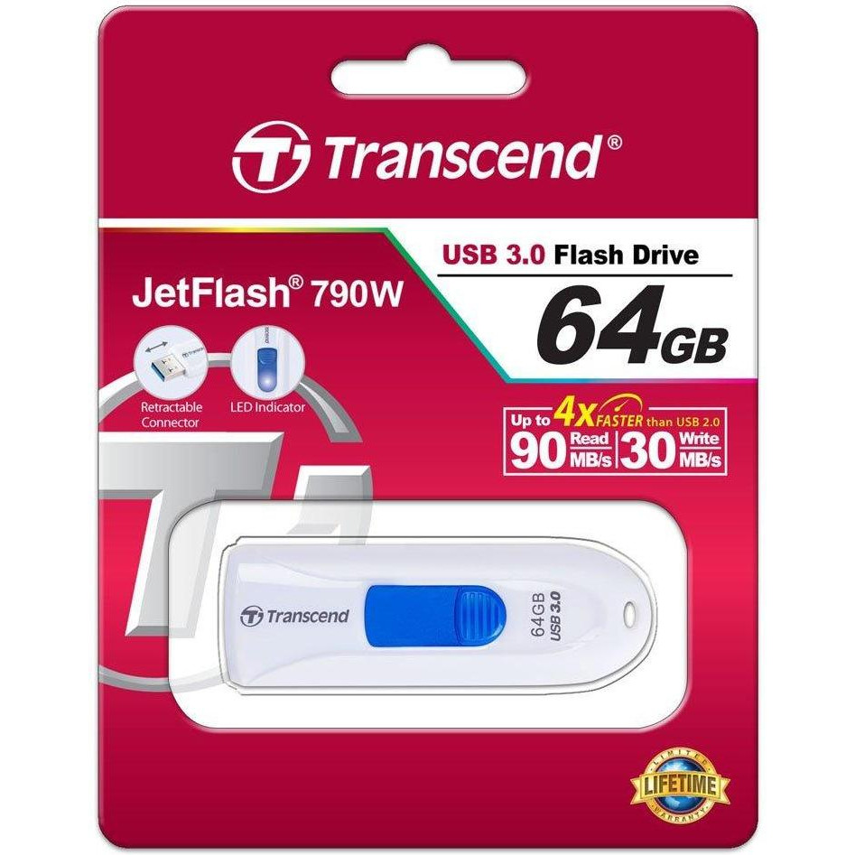 Transcend 64 GB JetFlash 790 TS64GJF790W - зображення 1