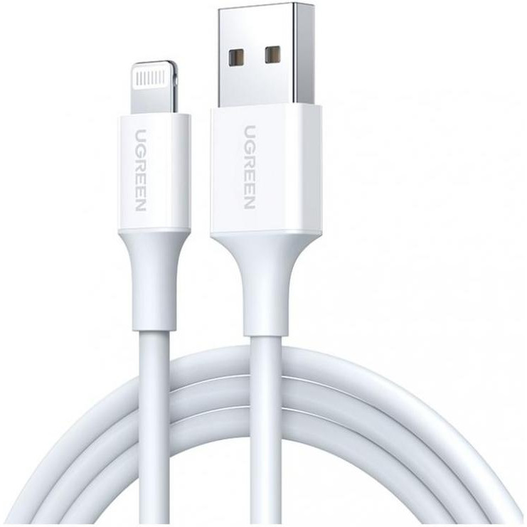 UGREEN US155 USB2.0 AM/Lightning 2m White (20730) - зображення 1