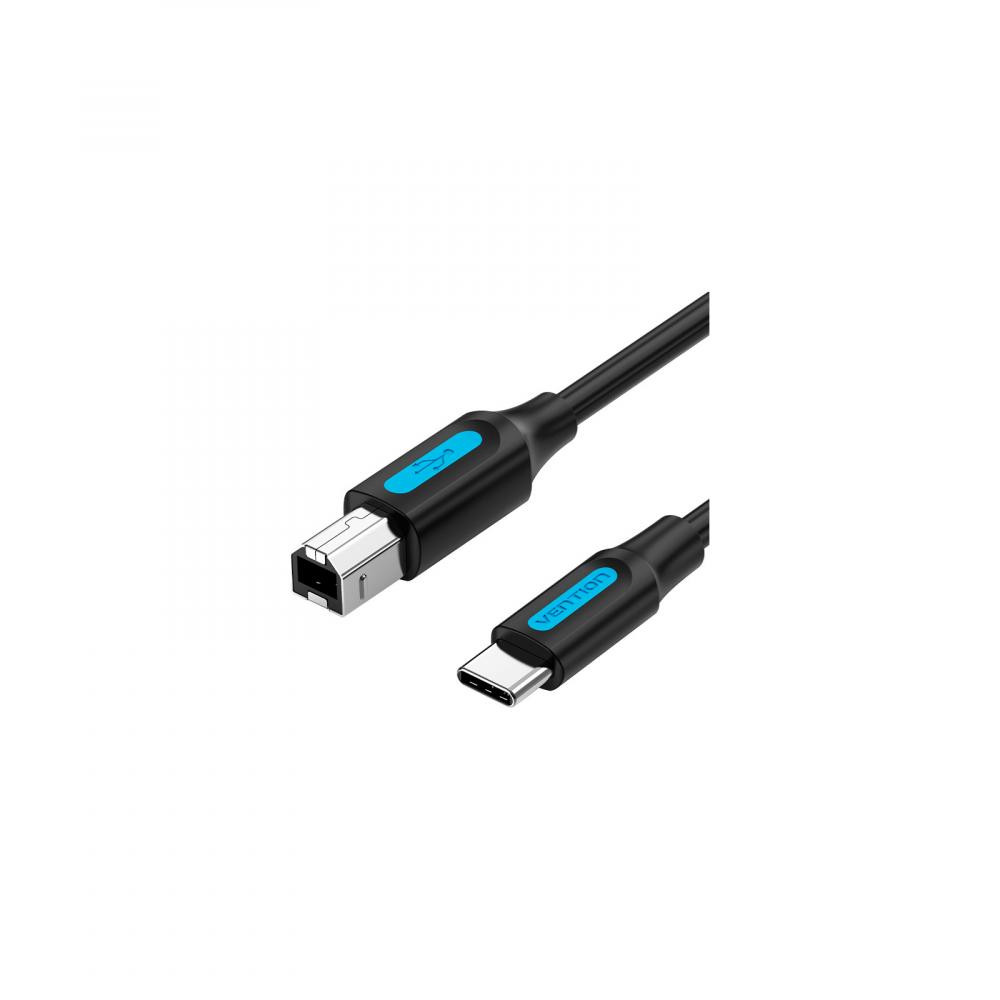 Vention USB2.0 C Male to B Male Printer Cable 2м Black (CQUBH) - зображення 1