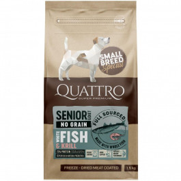   Quattro Senior&Diet White fish and krill Small Breed 1,5 кг (4770107253895)