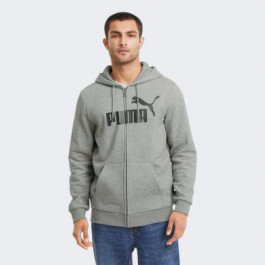   PUMA Толстовка  Ess Big Logo Fz Hoodie 58669803 S Medium Gray Heather (4063697320789)