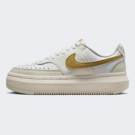 Nike Жіночі кеди низькі  Court Vision Alta DZ5394-100 40.5 (9US) 26 см White/Metallic Gold-Light Bone-Sai