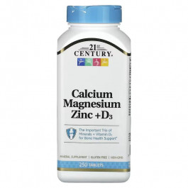   21st Century Calcium Magnesium Zinc + D3 250 Tablets