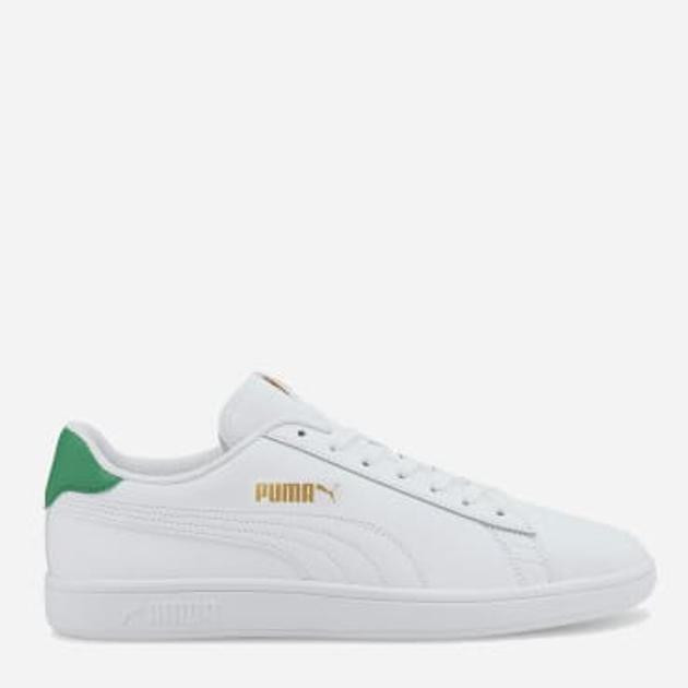 PUMA Чоловічі кеди низькі  Smash v2 L 36521536 44 (9.5) 28.5 см White-White-Amazon Green-Team Gold (40645 - зображення 1