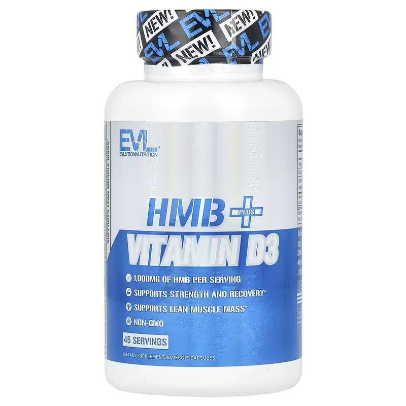 Evlution Nutrition HMB + Vitamin D3 90 Veggie Capsules - зображення 1