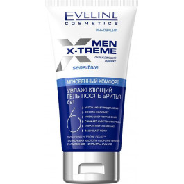   Eveline Гель после бритья  Men Extreme Sensitive мужской 6в1 Увлажняющий, 150мл