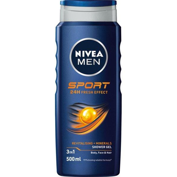 Nivea Гель для душа  Men Спорт 3в1 500 мл (4006000010151) - зображення 1