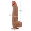 LoveToy Sliding-Skin Dual Layer Dong 12" Brown (6452LVTOY939) - зображення 3