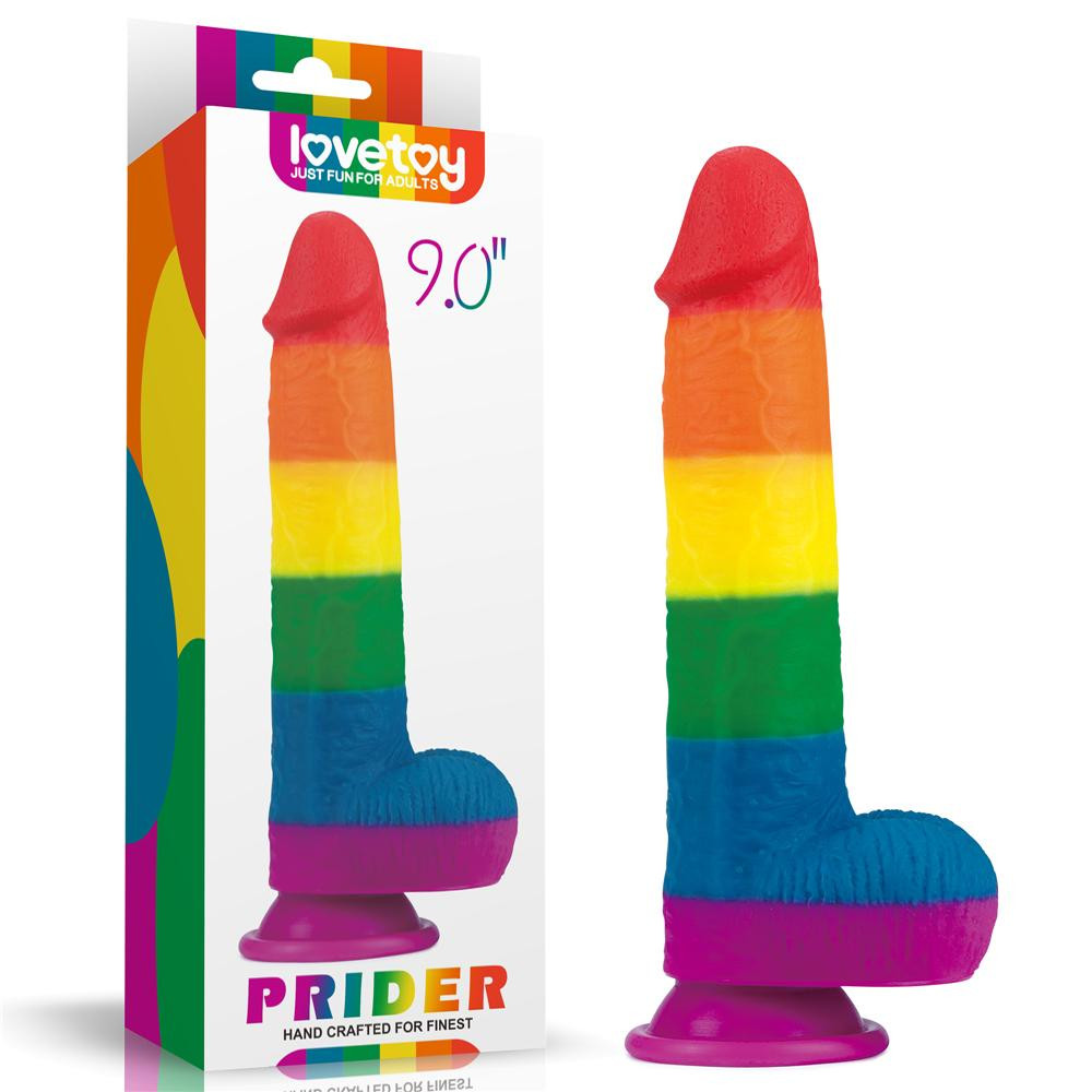 LoveToy 9'' Prider Dildo (6452LVTOY787) - зображення 1