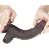 LoveToy 7'' Sliding-Skin Dildo Coffee (6452LVTOY460) - зображення 9