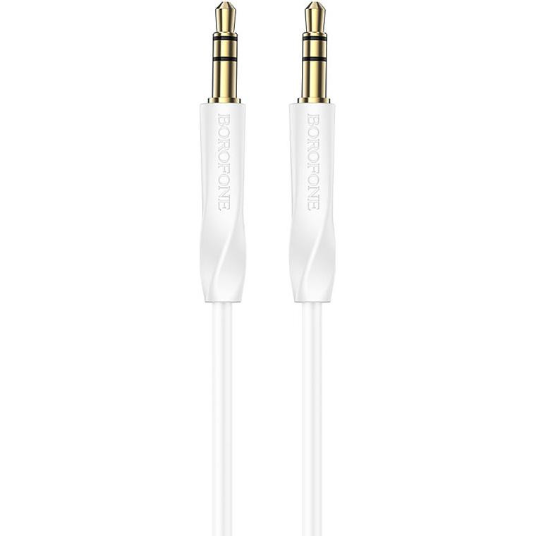 Borofone BL16 Clear sound AUX audio cable White (BL16W) - зображення 1