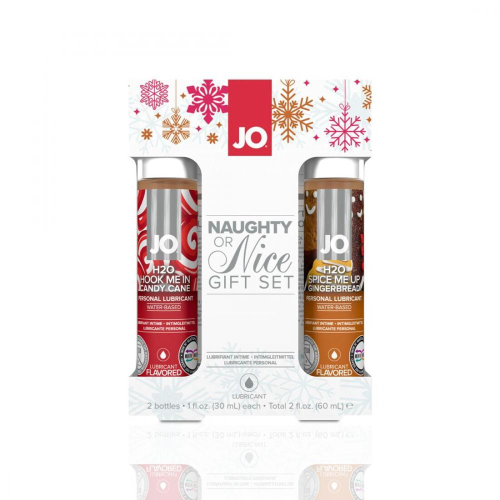 System JO Naughty or Nice Gift Set - Candy Cane & Gingerbread 2 x 30 мл (SO6163) - зображення 1