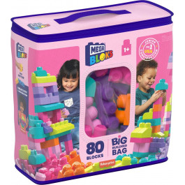   Mega Bloks Розовый в мешке 80 деталей (DCH62)