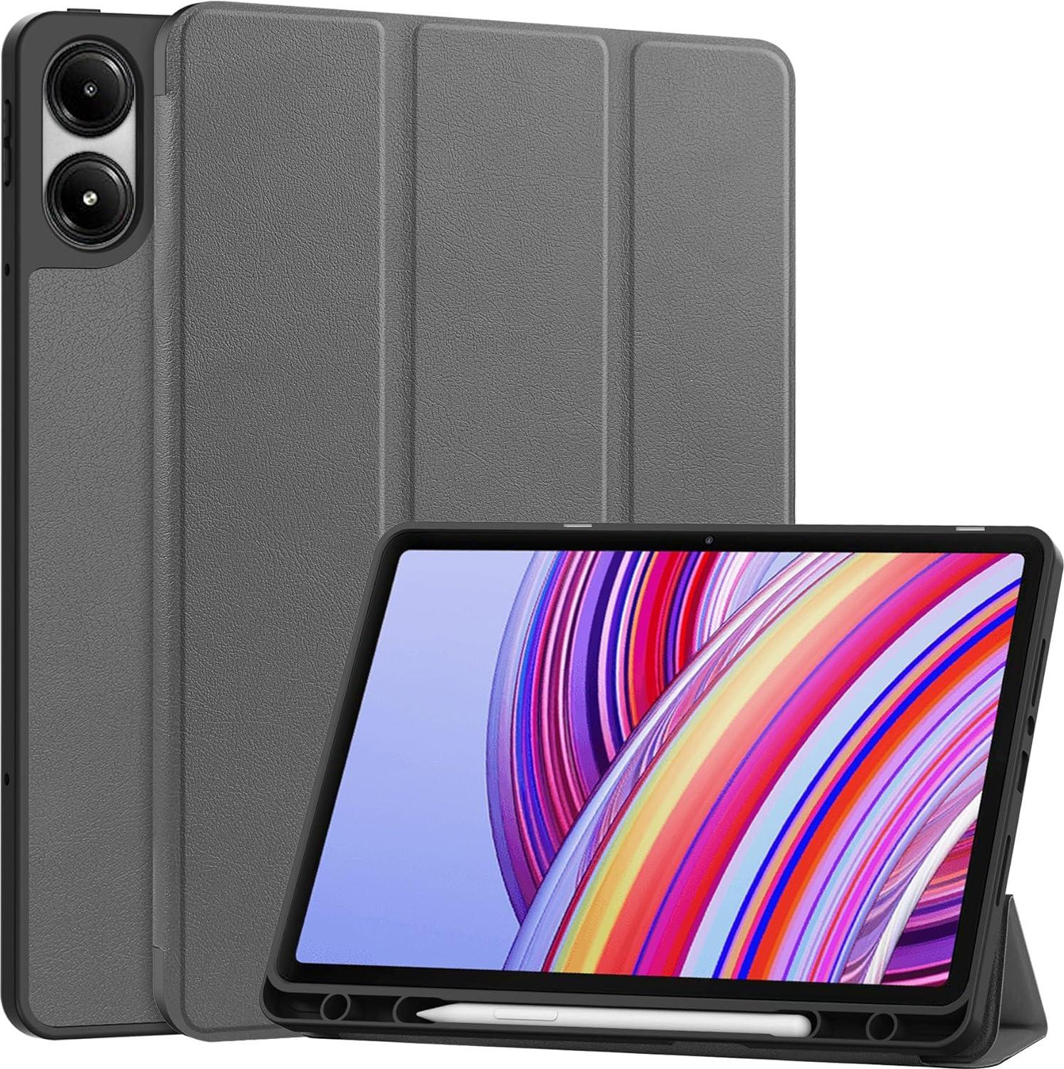 BeCover Чохол-книжка Flexible TPU Mate  з кріпленням для стілусу для Xiaomi Poco Pad 12.1" Grey (711585) - зображення 1