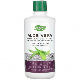   Nature's Way Алоэ вера, гель и сок, вкус лесной ягоды, Aloe Vera Leaf Gel & Juice, Wild Berry Flavor, Nature's Wa