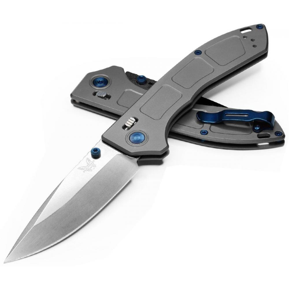 Benchmade Narrows Gray Titanium Drop-point (748) - зображення 1