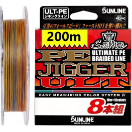   Sunline PE Jigger ULT 4 Braid / Multicolor / #2.0 / 0.235mm 200m 15.5kg