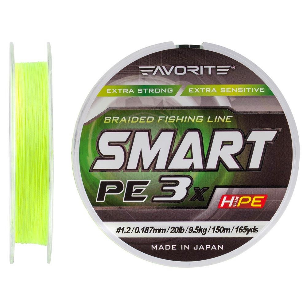 Favorite Smart PE 3х / Fluo Yellow / #1.2 / 0.187mm 150m 9.5kg - зображення 1