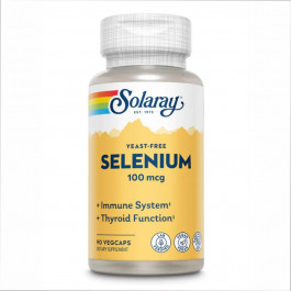   Solaray Selenium Yeast Free 100mcg - 90 vcaps