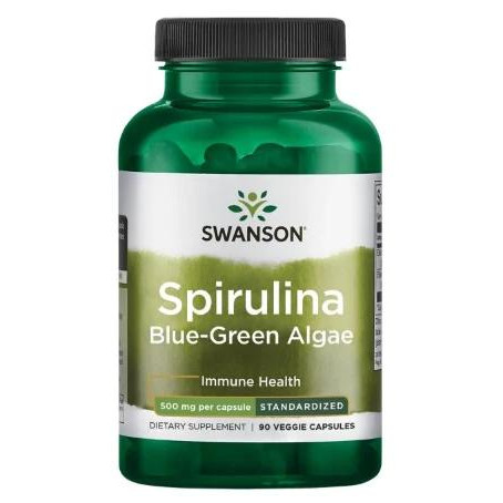 Swanson Spirulina Blue-Green Alhae 500mg - 90veg caps - зображення 1