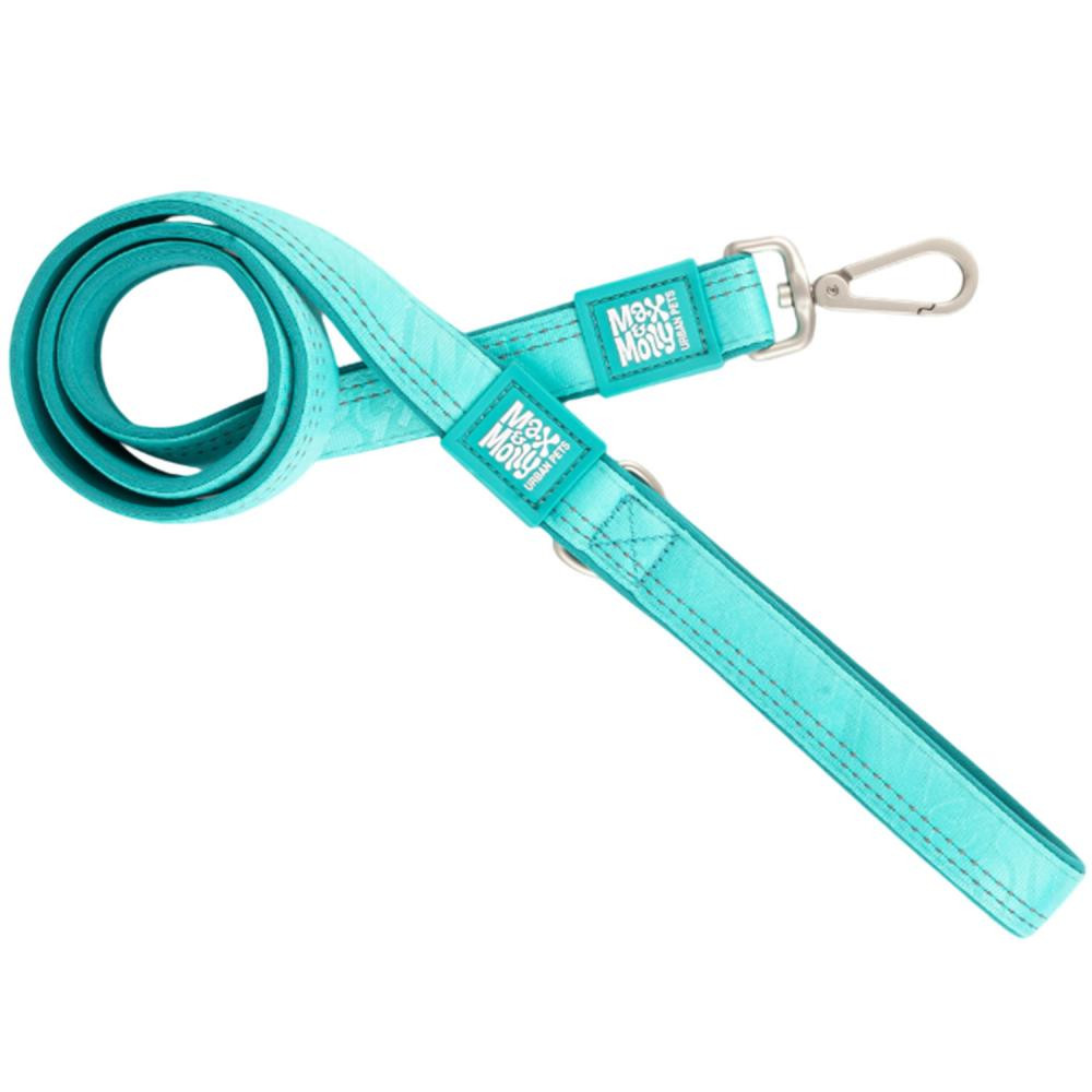 Max & Molly Повідець короткий для собак  Short Matrix 2.0 Turquoise L бірюзовий 2.5 x 120 см (4255636810752) - зображення 1