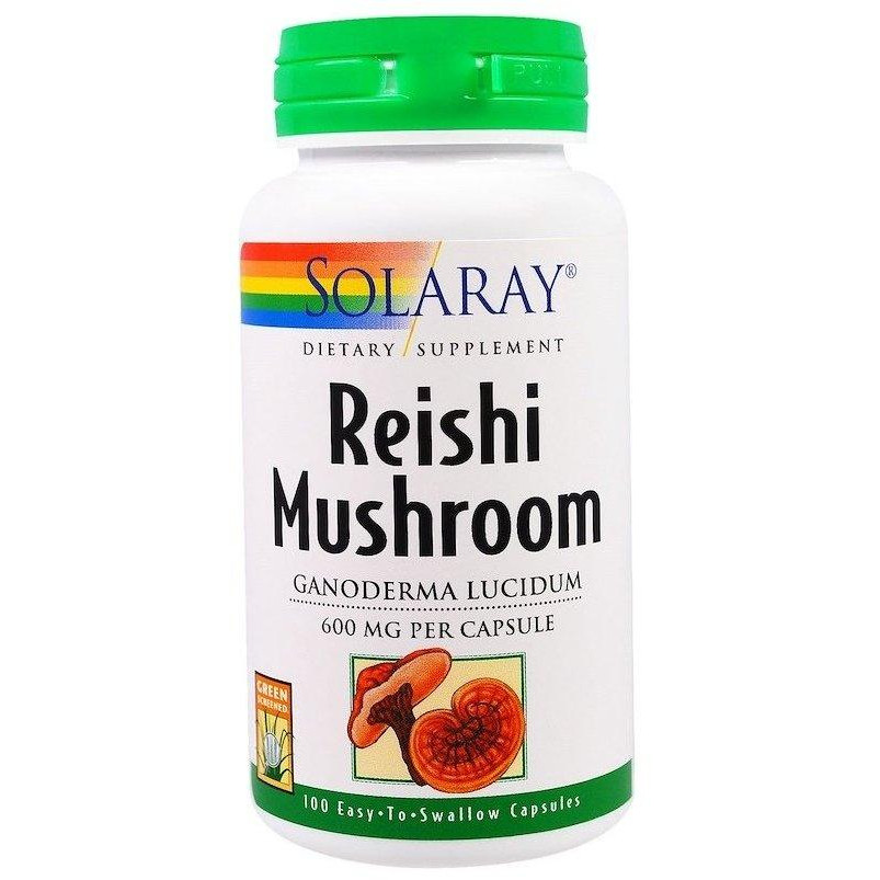 Solaray Грибы рейши, Reishi Mushroom, , 600 мг, 100 капсул (SOR-01505) - зображення 1