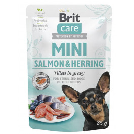   Brit Mini Salmon & Herring  fillets in gravy 85 г (100219/4449)