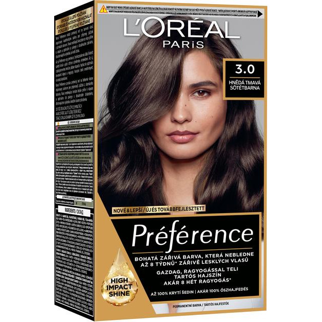 L'Oreal Paris Стійка гель-фарба для волосся  Recital Preference 3 - Темно-каштановий 174 мл (3600010012863) - зображення 1