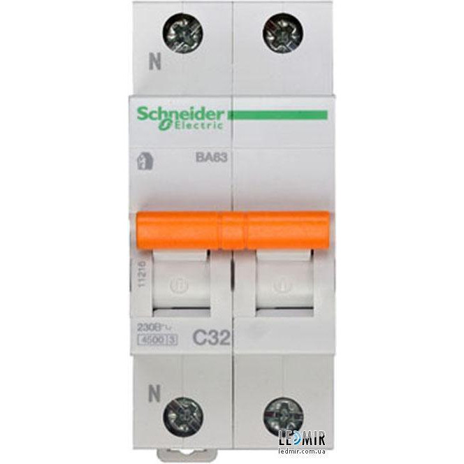 Schneider Electric ВА63 1P+N 32A C (11216) - зображення 1