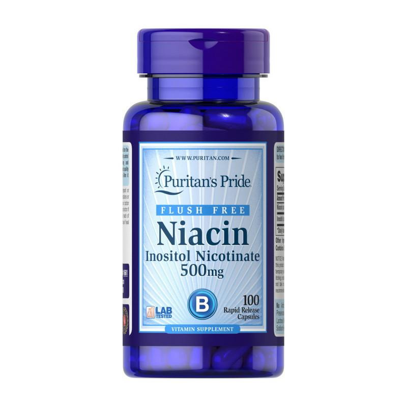 Puritan's Pride Niacin 500 mg 100 капсул - зображення 1