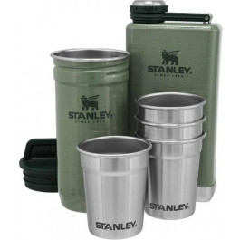   Stanley Набор Adventure 4 рюмки, футляр-фляга, фляга 0,236 л Hammertone Green (6939236348423)